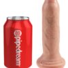 King Cock Uncut - Flesh iminapaga ja liikuva eesnahaga dildo 16.5cm
