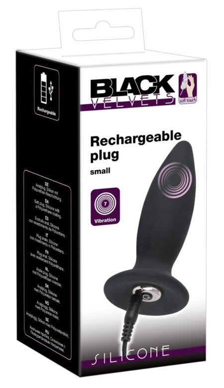 Black Velvets Recharge Plug S – väike vibreeriv anaaltapp algajale